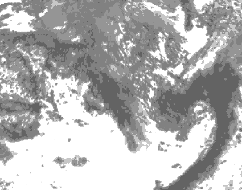GDPS total cloud 066 hour forecast chart for Canada based on 2026/10/03 1200Z data