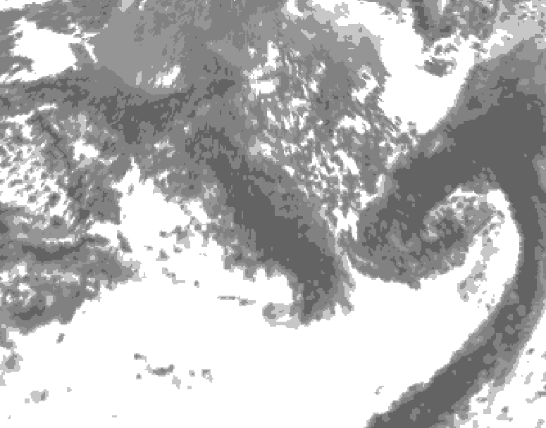 GDPS total cloud 078 hour forecast chart for Canada based on 2026/10/03 1200Z data