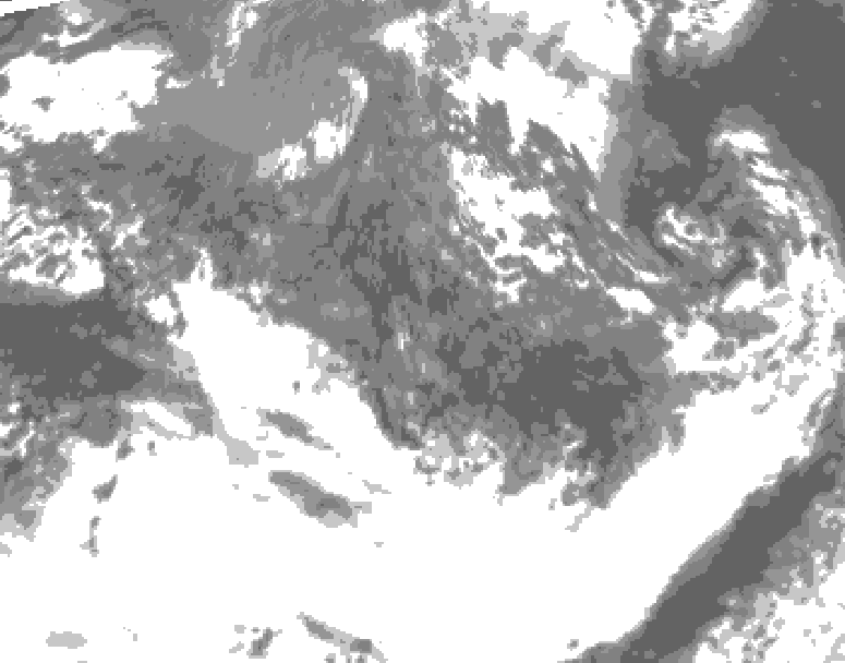 GDPS total cloud 102 hour forecast chart for Canada based on 2026/10/03 1200Z data
