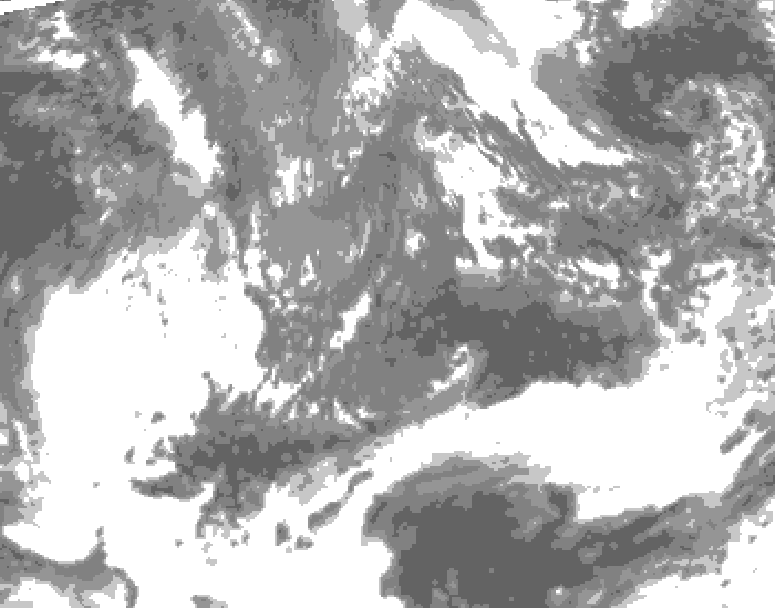 GDPS total cloud 192 hour forecast chart for Canada based on 2026/10/03 1200Z data