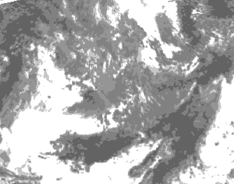 GDPS total cloud 222 hour forecast chart for Canada based on 2026/10/03 1200Z data