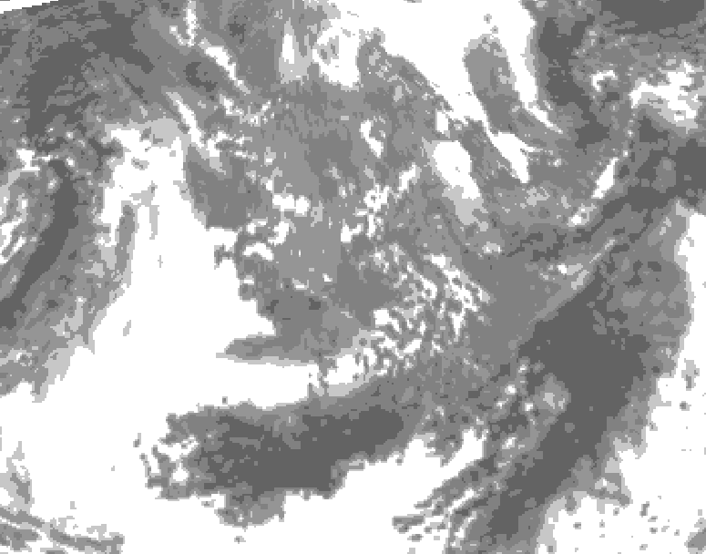 GDPS total cloud 228 hour forecast chart for Canada based on 2026/10/03 1200Z data