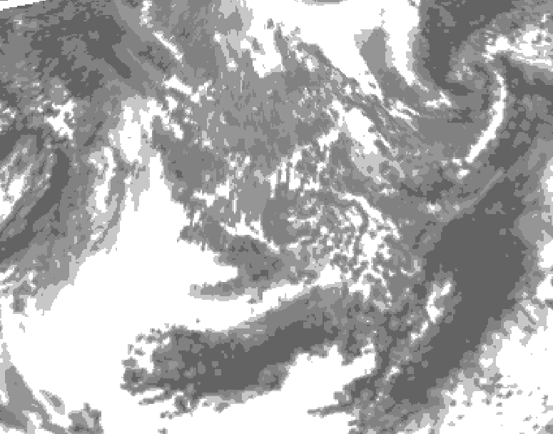 GDPS total cloud 234 hour forecast chart for Canada based on 2026/10/03 1200Z data
