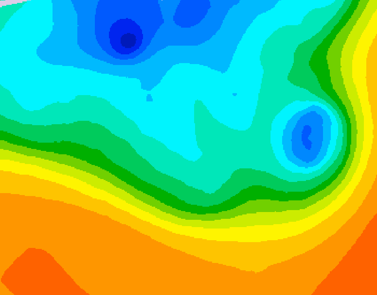 GDPS 500 millibar geopotential height 072 hour forecast chart for Canada based on 2026/10/04 0000Z data