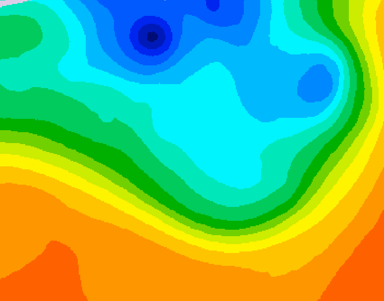 GDPS 500 millibar geopotential height 096 hour forecast chart for Canada based on 2026/10/04 0000Z data