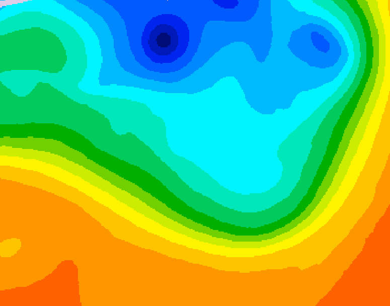 GDPS 500 millibar geopotential height 108 hour forecast chart for Canada based on 2026/10/04 0000Z data