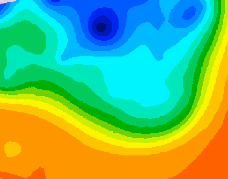 GDPS 500 millibar geopotential height 120 hour forecast chart for Canada based on 2026/10/04 0000Z data