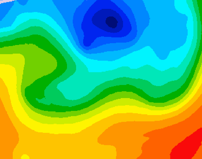 GDPS 500 millibar geopotential height 168 hour forecast chart for Canada based on 2026/10/04 0000Z data