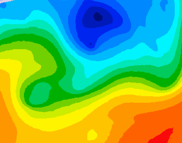 GDPS 500 millibar geopotential height 180 hour forecast chart for Canada based on 2026/10/04 0000Z data
