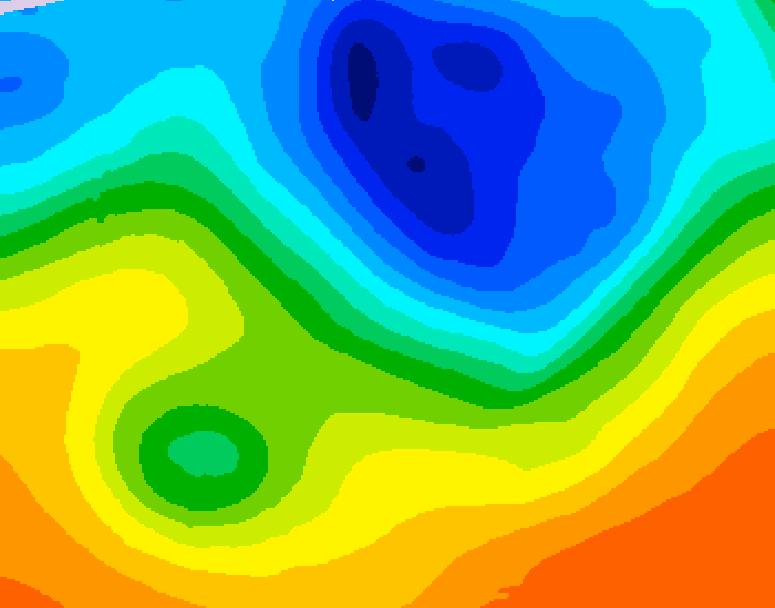 GDPS 500 millibar geopotential height 216 hour forecast chart for Canada based on 2026/10/04 0000Z data