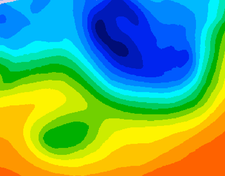 GDPS 500 millibar geopotential height 234 hour forecast chart for Canada based on 2026/10/04 0000Z data