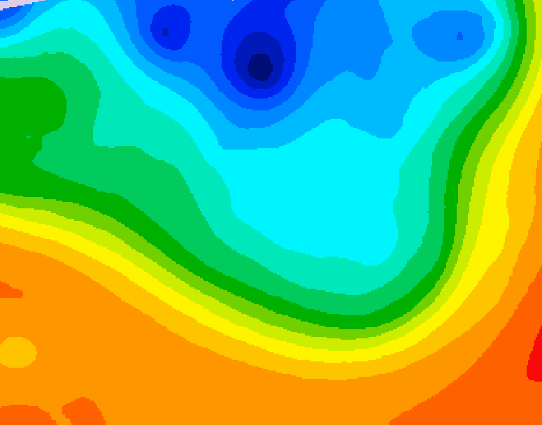 GDPS 500 millibar geopotential height 108 hour forecast chart for Canada based on 2026/10/04 1200Z data