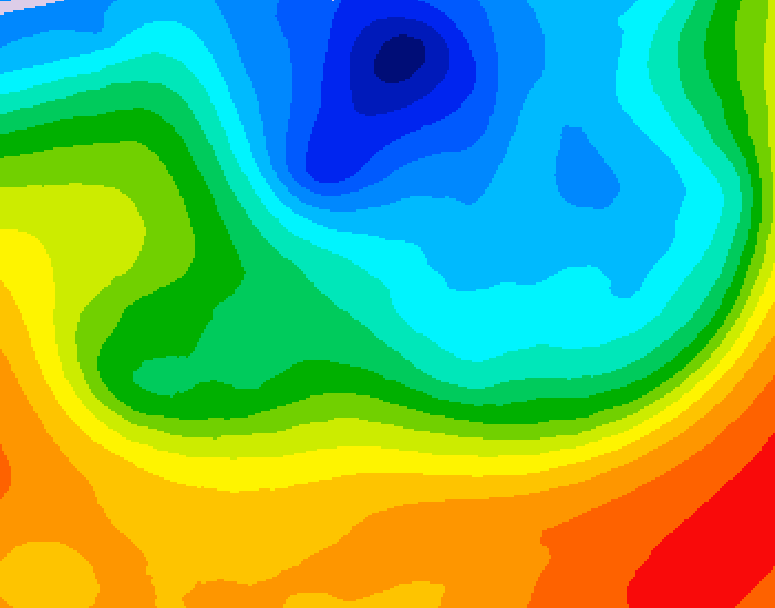 GDPS 500 millibar geopotential height 144 hour forecast chart for Canada based on 2026/10/04 1200Z data