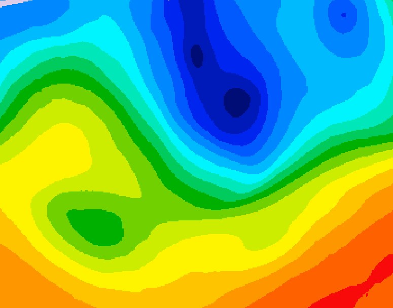 GDPS 500 millibar geopotential height 192 hour forecast chart for Canada based on 2026/10/04 1200Z data