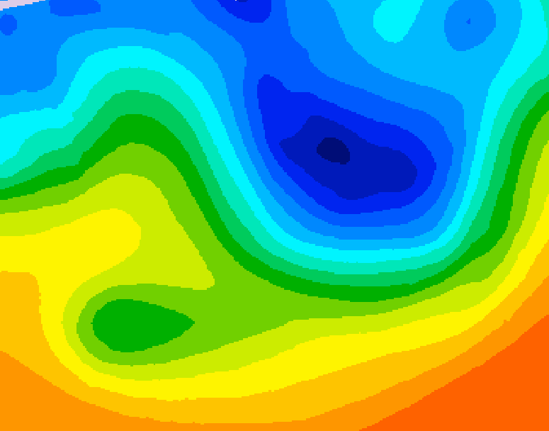 GDPS 500 millibar geopotential height 216 hour forecast chart for Canada based on 2026/10/04 1200Z data