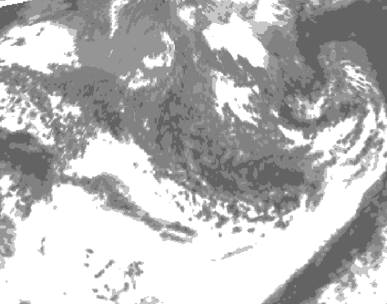 GDPS total cloud 096 hour forecast chart for Canada based on 2026/10/04 0000Z data