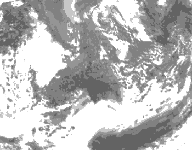 GDPS total cloud 168 hour forecast chart for Canada based on 2026/10/04 0000Z data