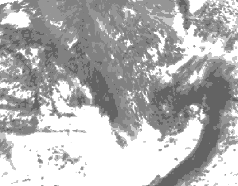 GDPS total cloud 036 hour forecast chart for Canada based on 2026/10/04 1200Z data