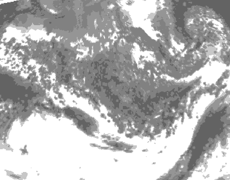 GDPS total cloud 096 hour forecast chart for Canada based on 2026/10/04 1200Z data
