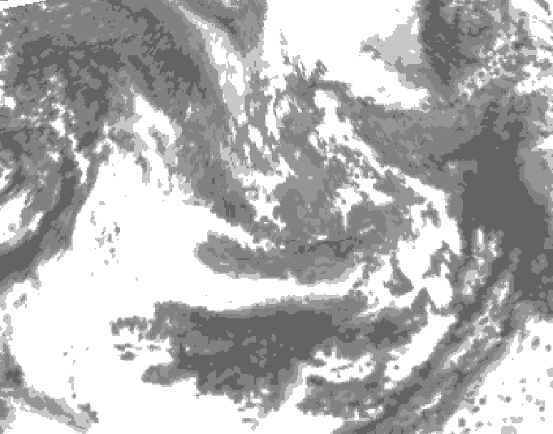 GDPS total cloud 216 hour forecast chart for Canada based on 2026/10/04 1200Z data