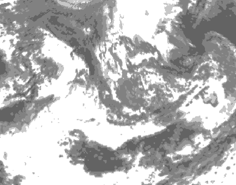 GDPS total cloud 240 hour forecast chart for Canada based on 2026/10/04 1200Z data
