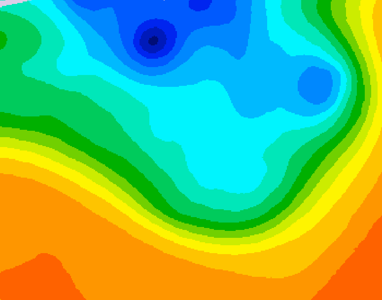 GDPS 500 millibar geopotential height 072 hour forecast chart for Canada based on 2026/10/05 0000Z data