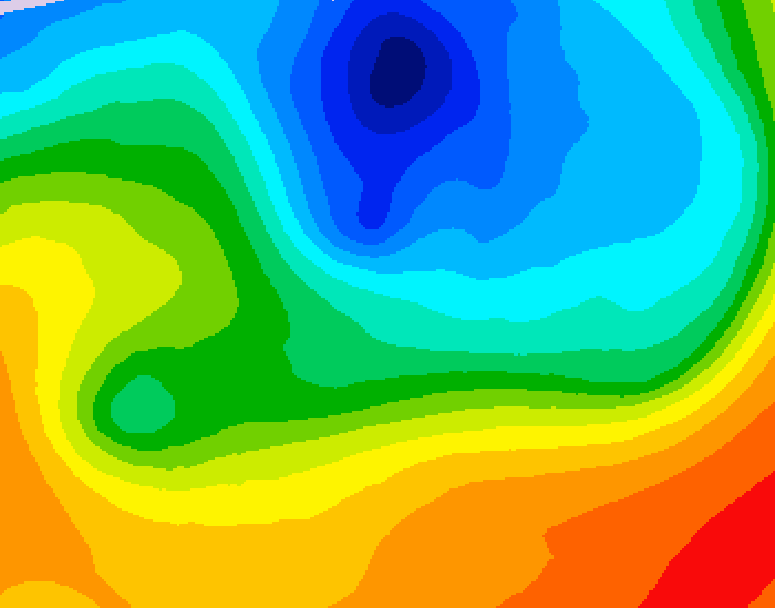 GDPS 500 millibar geopotential height 144 hour forecast chart for Canada based on 2026/10/05 0000Z data