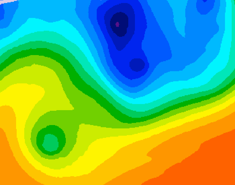 GDPS 500 millibar geopotential height 168 hour forecast chart for Canada based on 2026/10/05 0000Z data