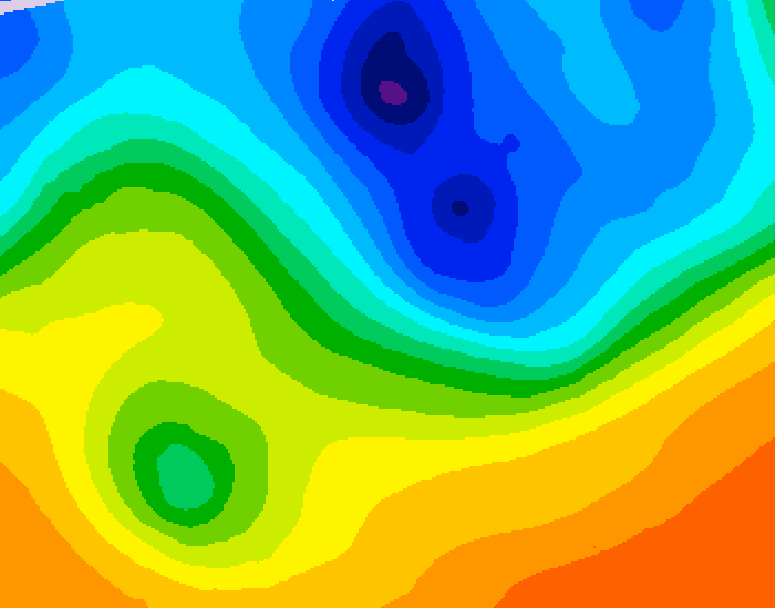 GDPS 500 millibar geopotential height 180 hour forecast chart for Canada based on 2026/10/05 0000Z data