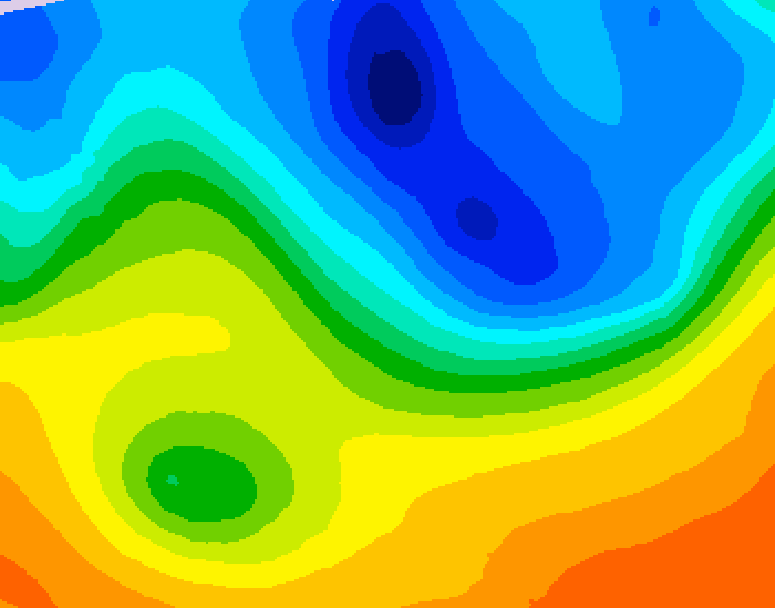 GDPS 500 millibar geopotential height 192 hour forecast chart for Canada based on 2026/10/05 0000Z data