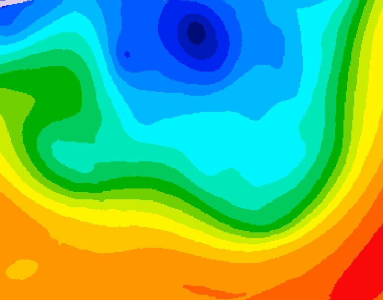 GDPS 500 millibar geopotential height 108 hour forecast chart for Canada based on 2026/10/05 1200Z data