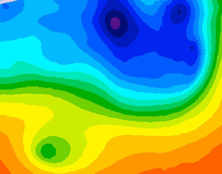 GDPS 500 millibar geopotential height 192 hour forecast chart for Canada based on 2026/10/05 1200Z data