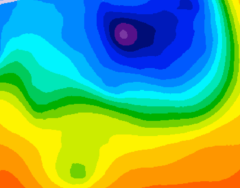 GDPS 500 millibar geopotential height 216 hour forecast chart for Canada based on 2026/10/05 1200Z data