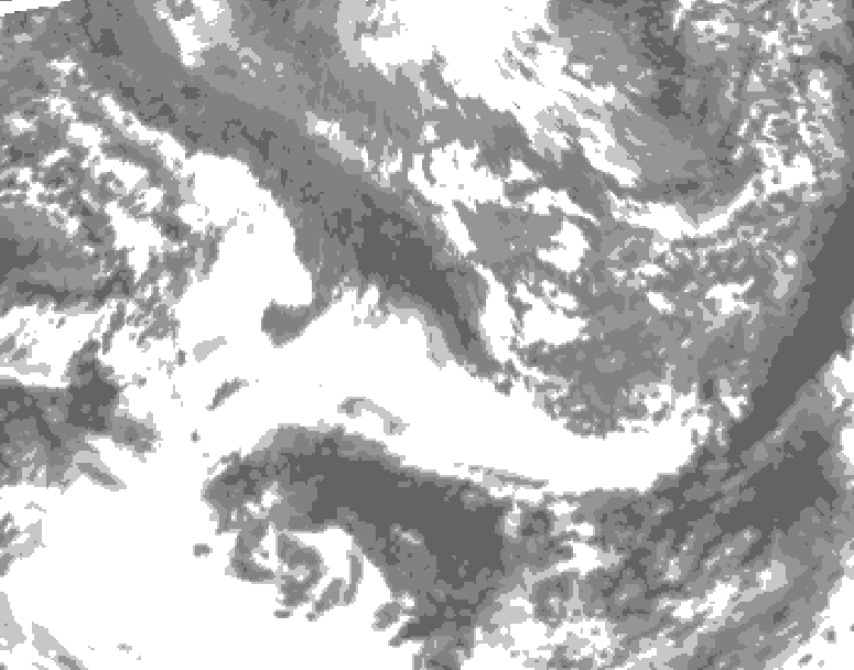 GDPS total cloud 234 hour forecast chart for Canada based on 2026/10/05 0000Z data