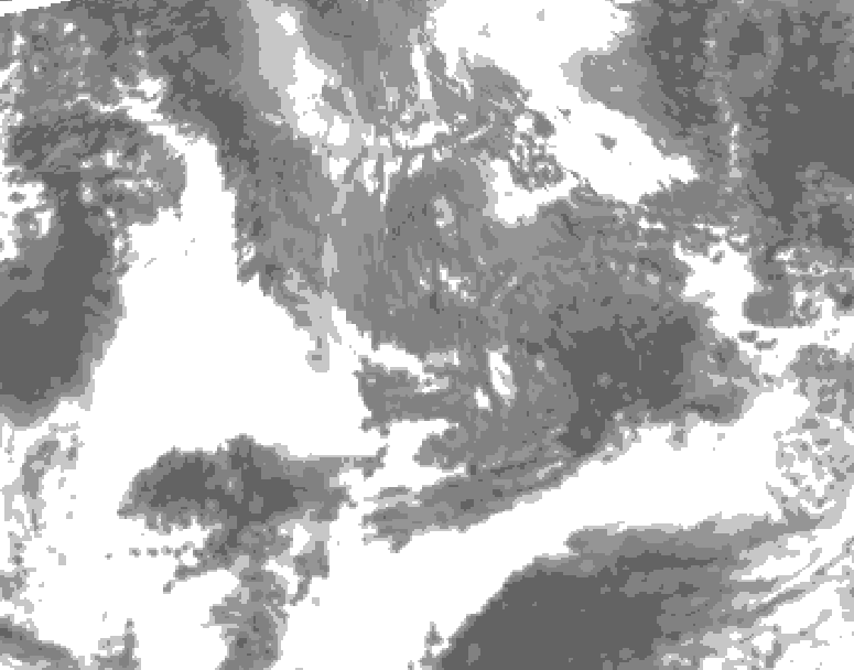 GDPS total cloud 156 hour forecast chart for Canada based on 2026/10/05 1200Z data