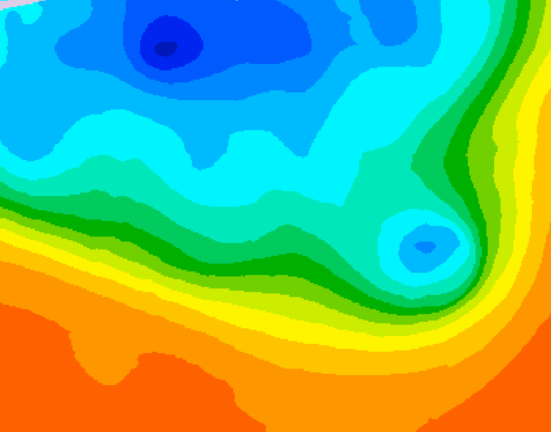 GDPS 500 millibar geopotential height 006 hour forecast chart for Canada based on 2026/10/06 0000Z data