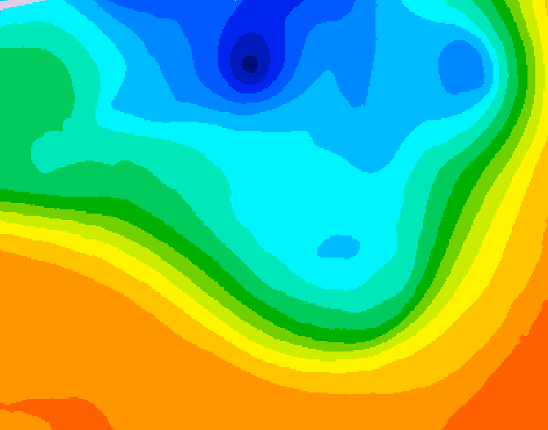 GDPS 500 millibar geopotential height 060 hour forecast chart for Canada based on 2026/10/06 0000Z data