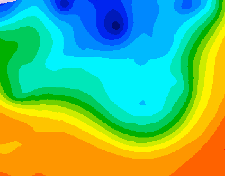 GDPS 500 millibar geopotential height 078 hour forecast chart for Canada based on 2026/10/06 0000Z data