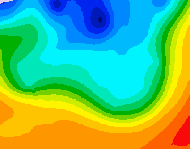 GDPS 500 millibar geopotential height 084 hour forecast chart for Canada based on 2026/10/06 0000Z data