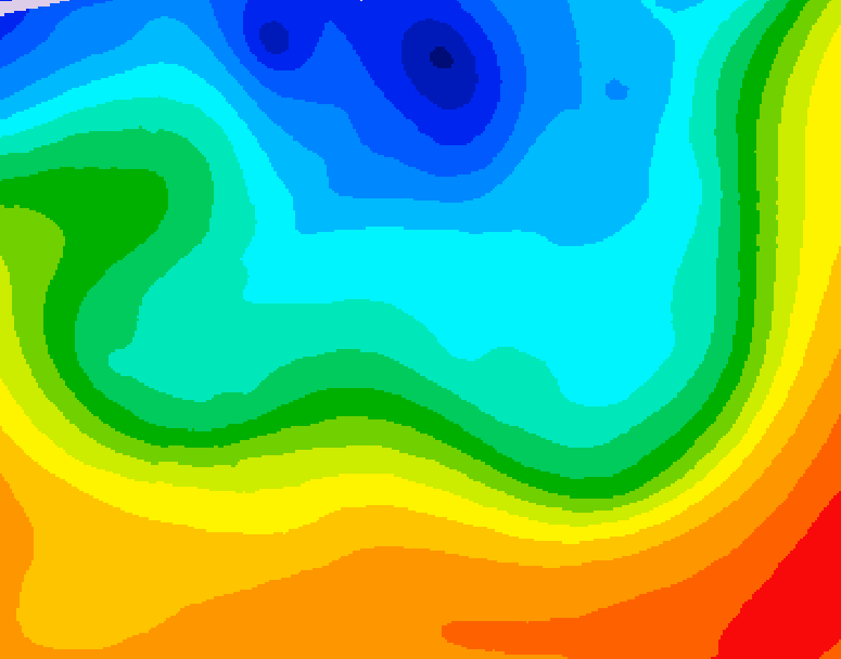 GDPS 500 millibar geopotential height 096 hour forecast chart for Canada based on 2026/10/06 0000Z data