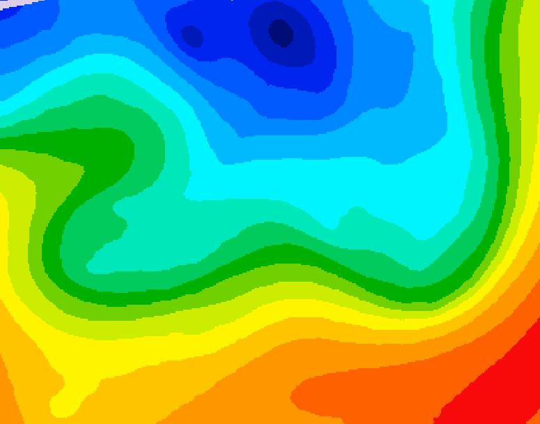 GDPS 500 millibar geopotential height 108 hour forecast chart for Canada based on 2026/10/06 0000Z data
