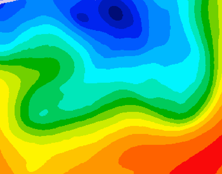 GDPS 500 millibar geopotential height 114 hour forecast chart for Canada based on 2026/10/06 0000Z data