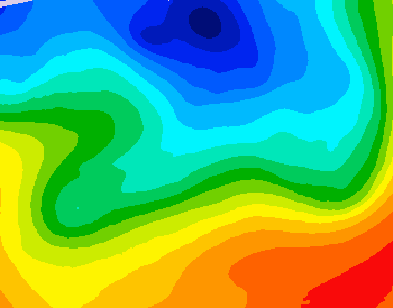 GDPS 500 millibar geopotential height 120 hour forecast chart for Canada based on 2026/10/06 0000Z data