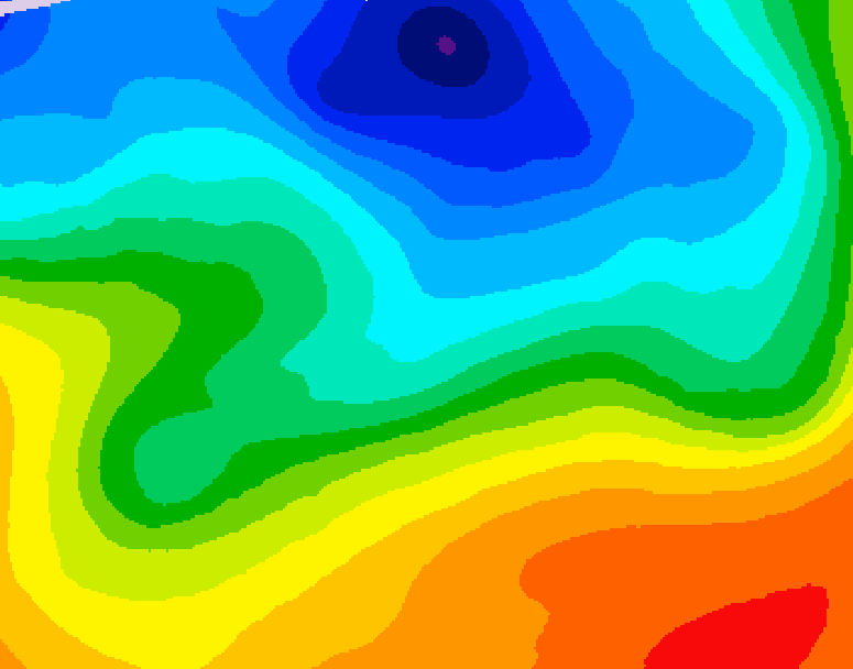 GDPS 500 millibar geopotential height 126 hour forecast chart for Canada based on 2026/10/06 0000Z data