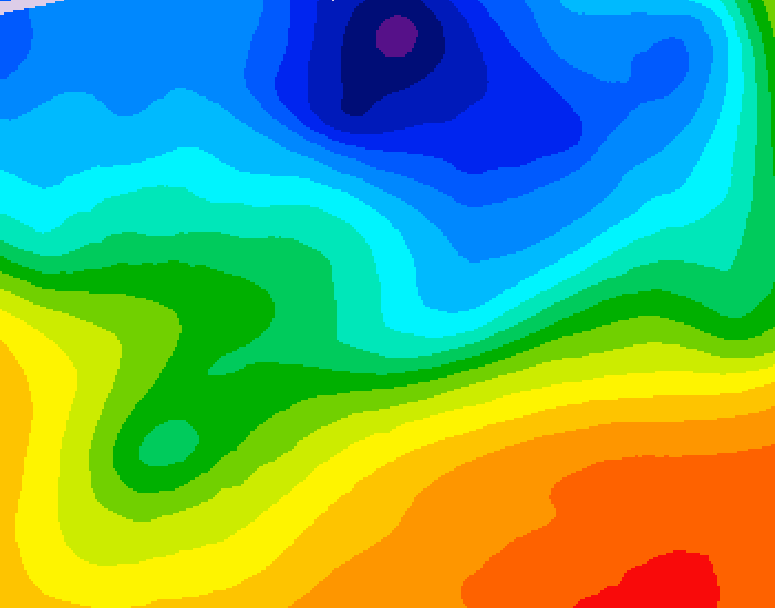 GDPS 500 millibar geopotential height 138 hour forecast chart for Canada based on 2026/10/06 0000Z data