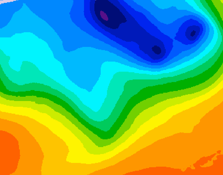 GDPS 500 millibar geopotential height 192 hour forecast chart for Canada based on 2026/10/06 0000Z data