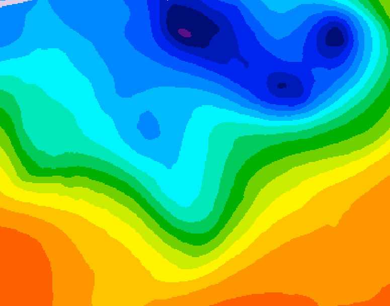 GDPS 500 millibar geopotential height 198 hour forecast chart for Canada based on 2026/10/06 0000Z data