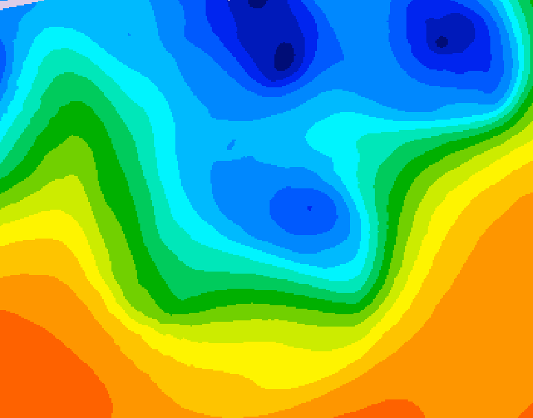 GDPS 500 millibar geopotential height 222 hour forecast chart for Canada based on 2026/10/06 0000Z data