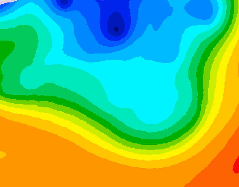 GDPS 500 millibar geopotential height 060 hour forecast chart for Canada based on 2026/10/06 1200Z data