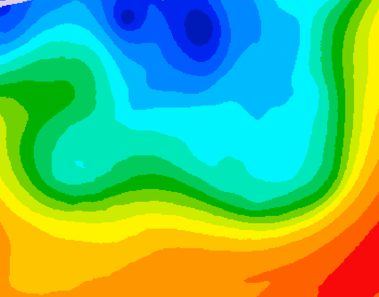 GDPS 500 millibar geopotential height 084 hour forecast chart for Canada based on 2026/10/06 1200Z data